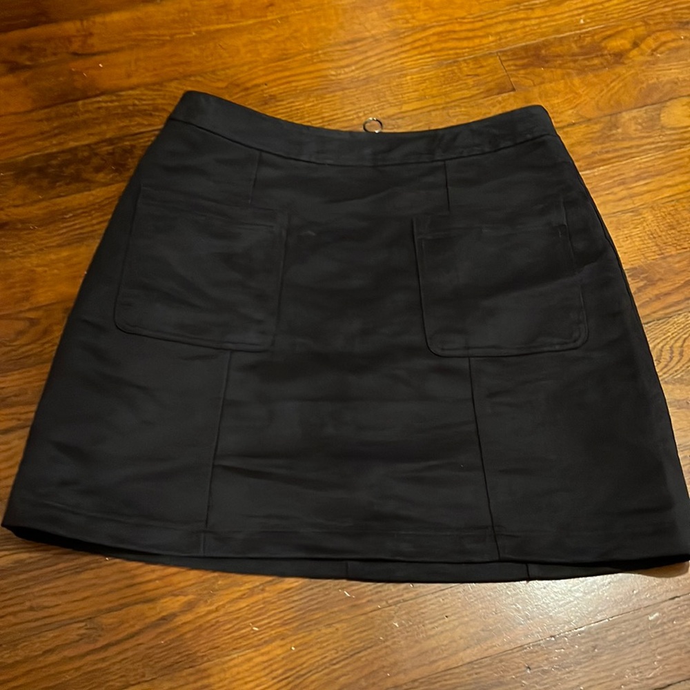 Old Navy Navy Velvety Suede zip up mini skirt